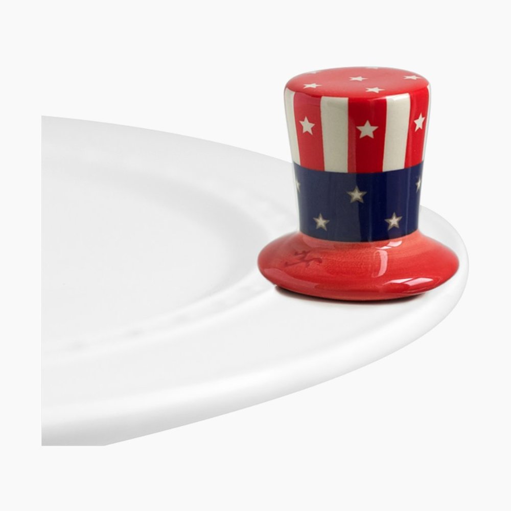 A53 ~ Nora Fleming Mini ~Uncle Sam's Hat- Retired